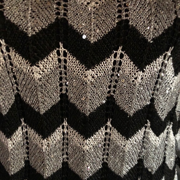 INC shimmery chevron print sweater - Picture 3 of 4